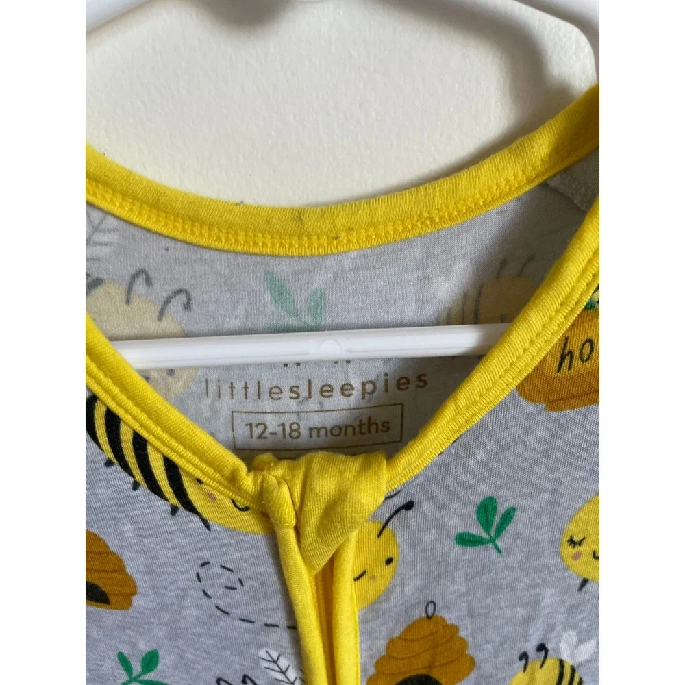 NWOT Little Sleepies Bee Happy Bamboo Zippy 12-18M